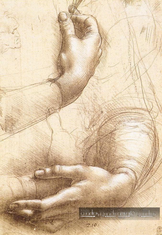 Estudio de manos y brazos, Leonardo da Vinci