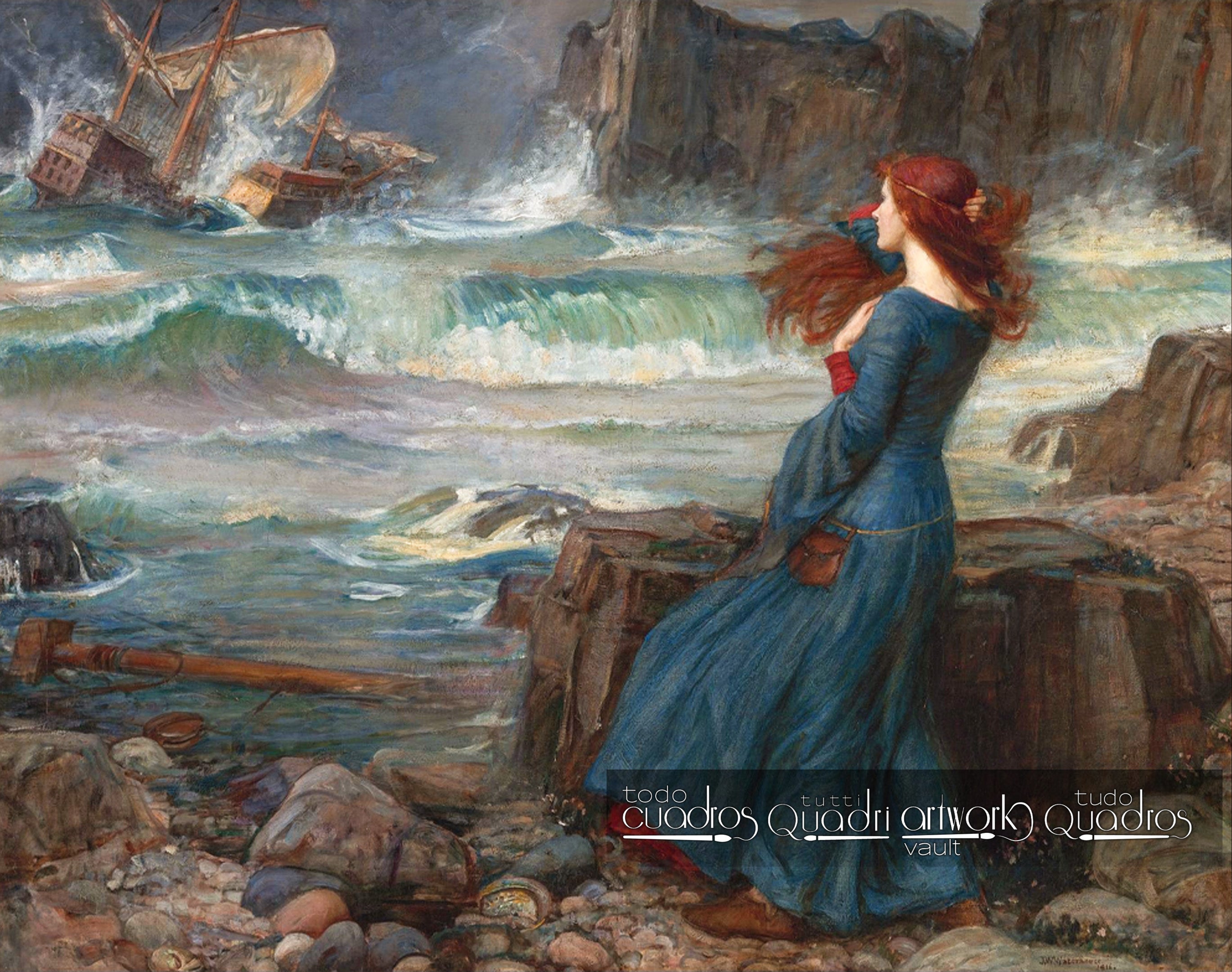Miranda (La Tempestad), J. W. Waterhouse