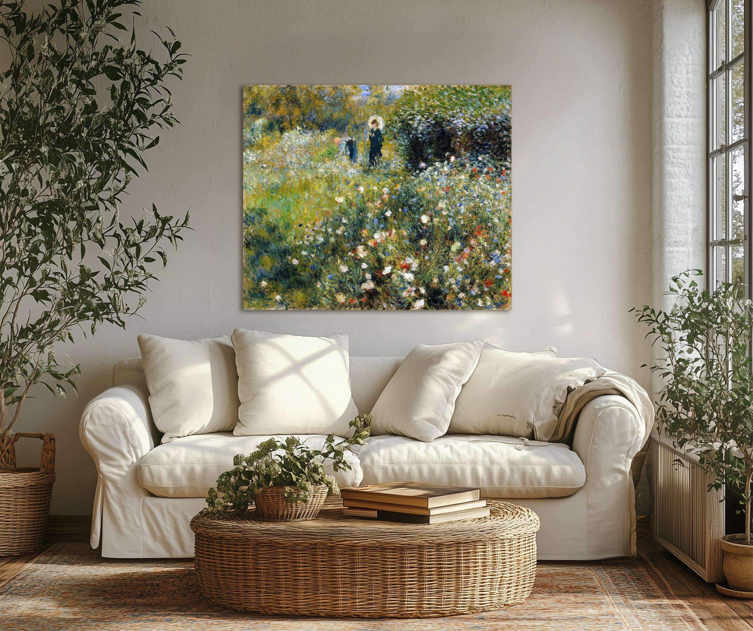 Mujer con sombrilla en un jardín, Renoir
