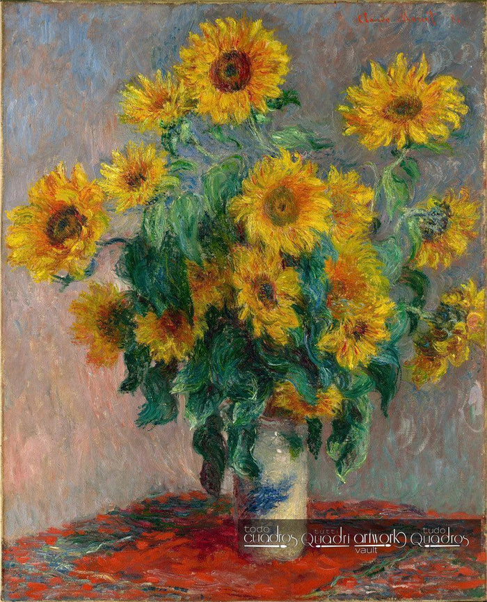 Ramo de girasoles, Monet