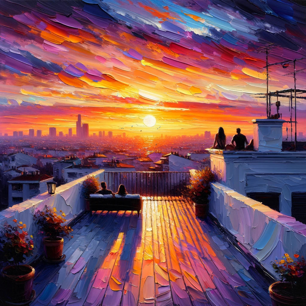 Ocaso sobre la metrópoli
