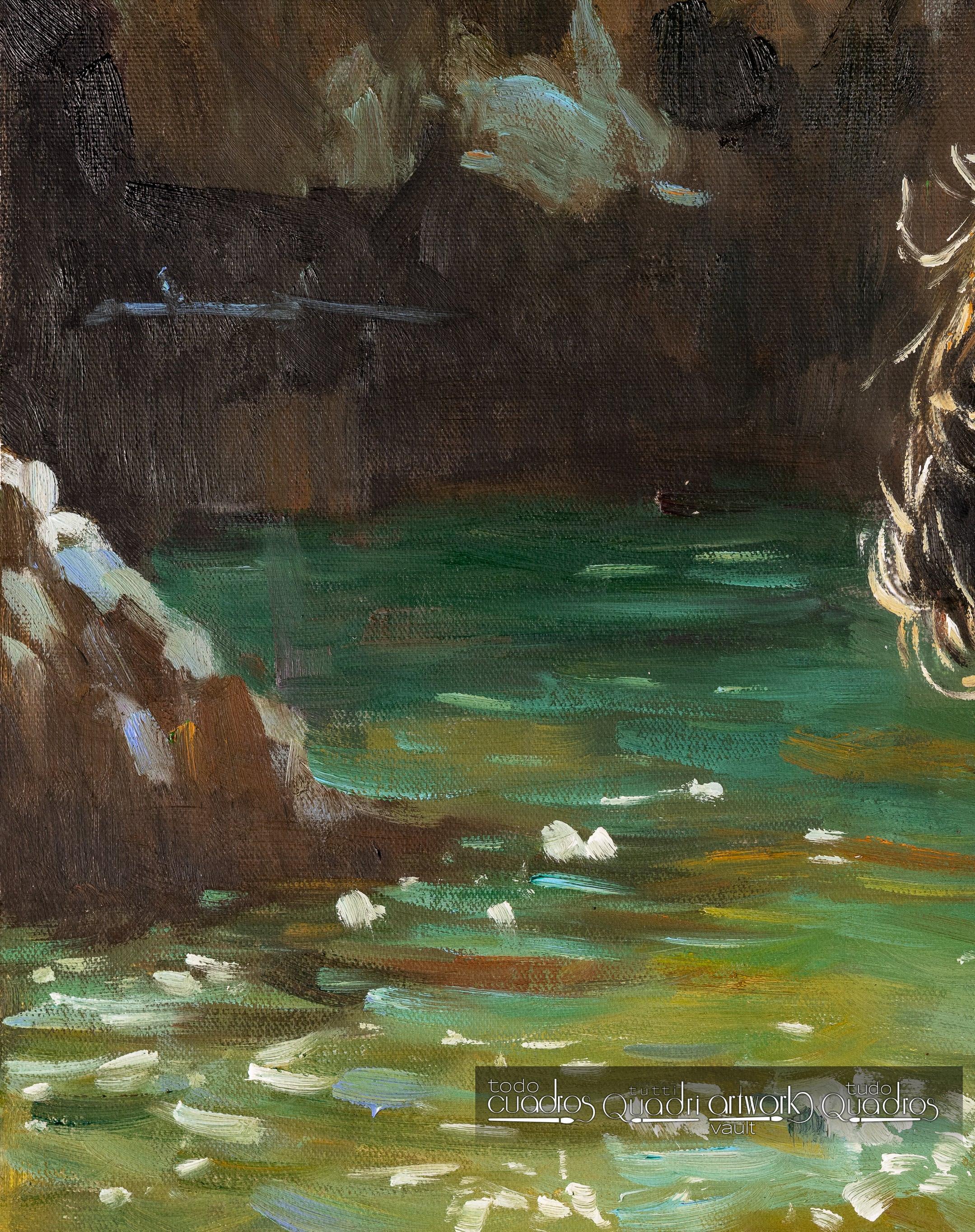 Bajo el sol de la cala, estilo Sorolla