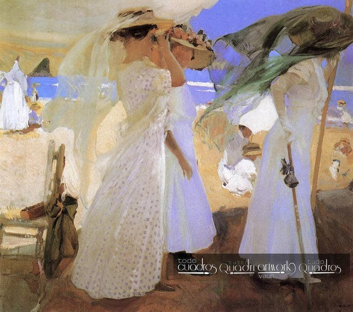 Bajo el toldo Zarautz, Sorolla