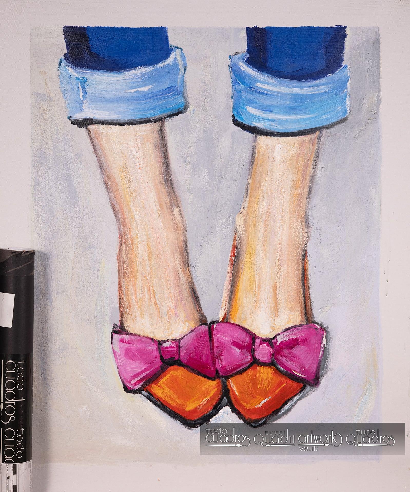 Zapatitos chic, óleo