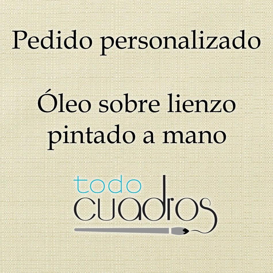 1 x cuadro al óleo sobre lienzo "Retrato 75 x 63 cm". Pedido personalizado para Jaime Galavís