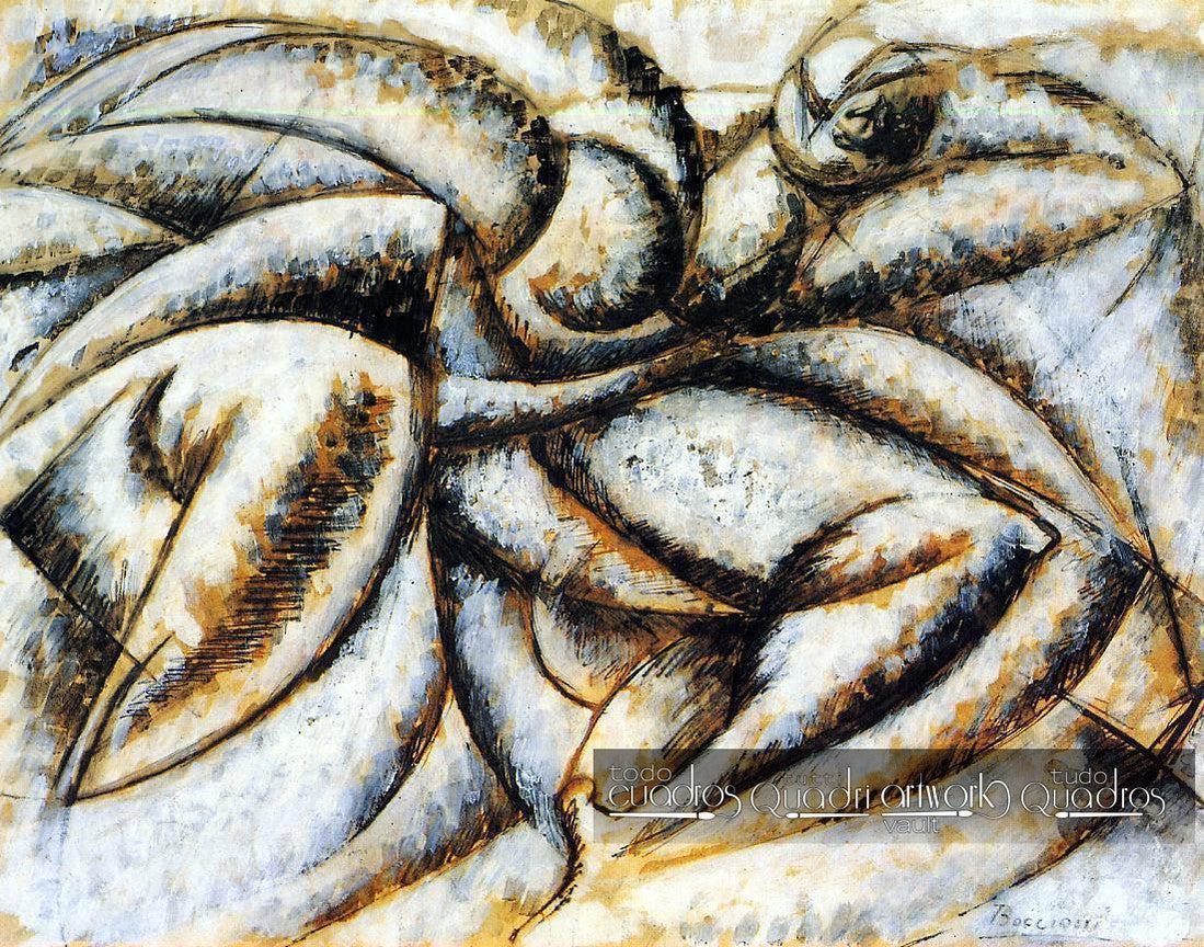 Dinamismo de un cuerpo humano, Boccioni