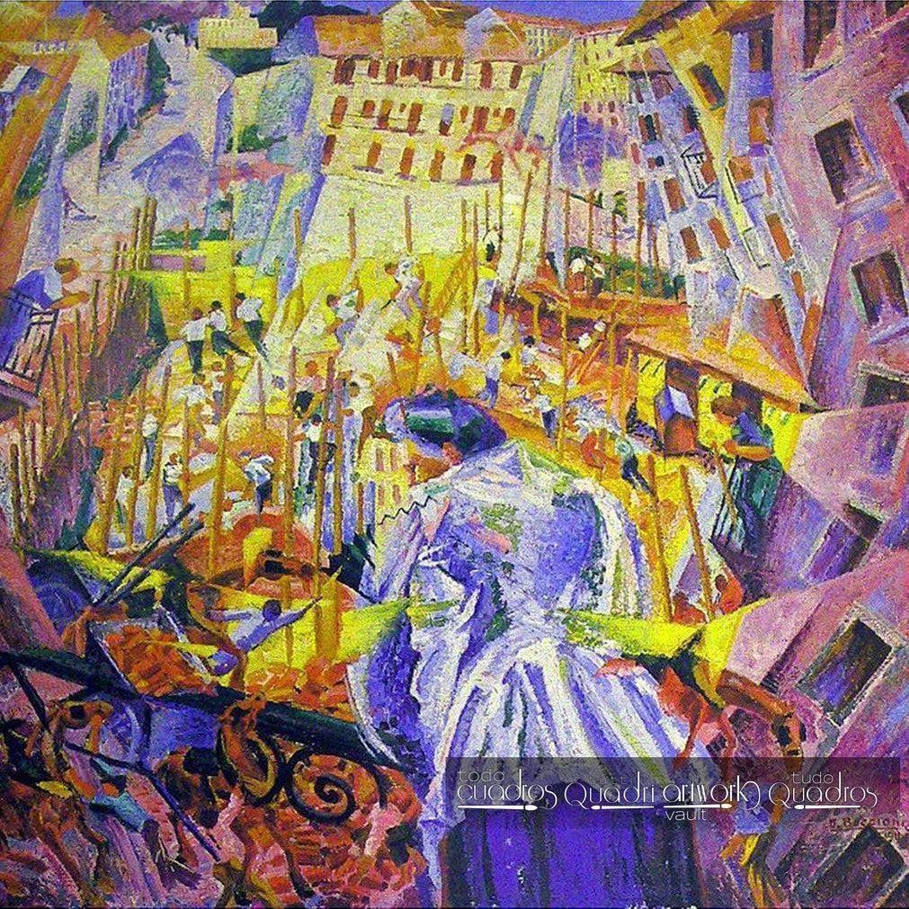 La strada entra en la casa, Boccioni