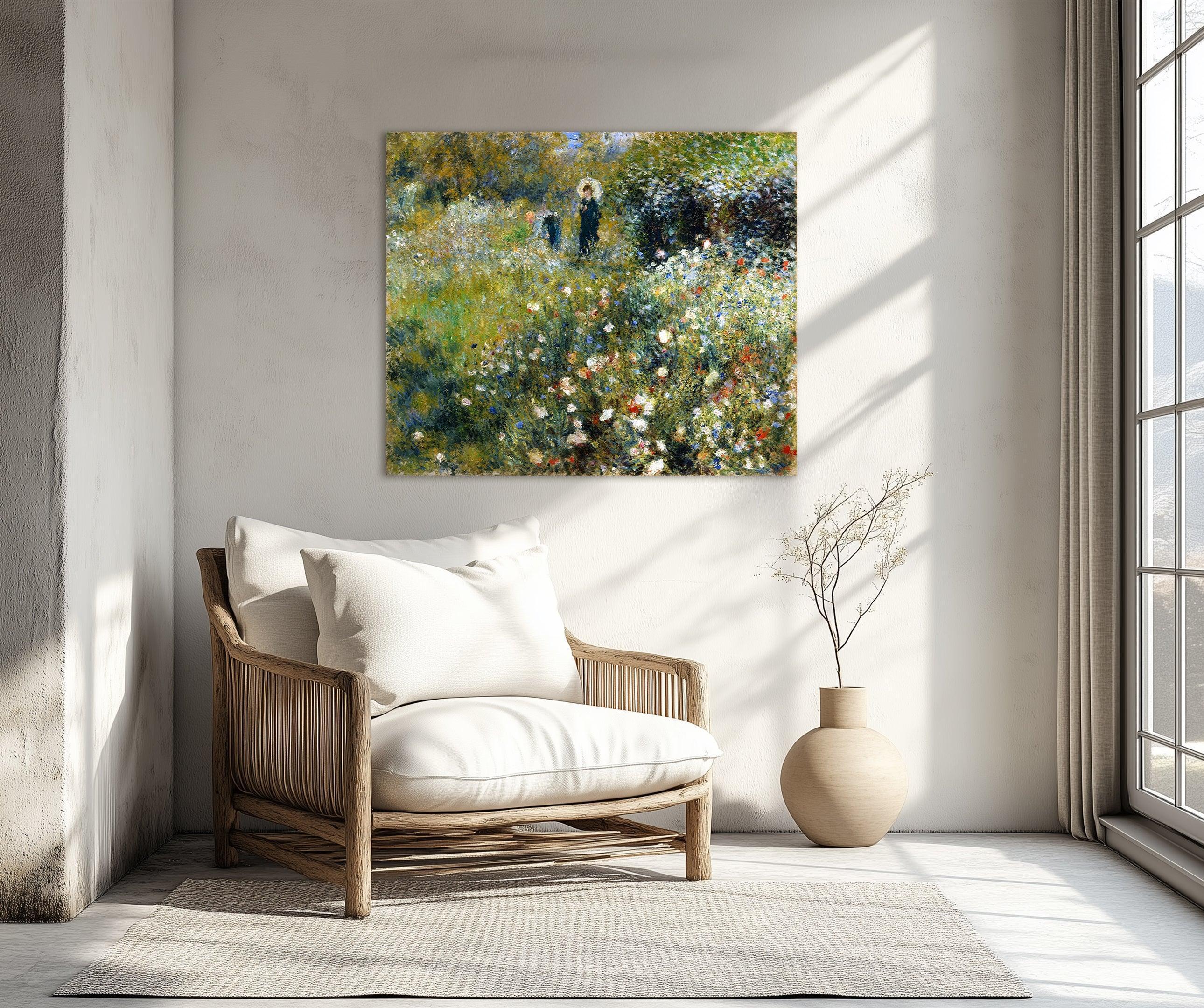 Mujer con sombrilla en un jardín, Renoir