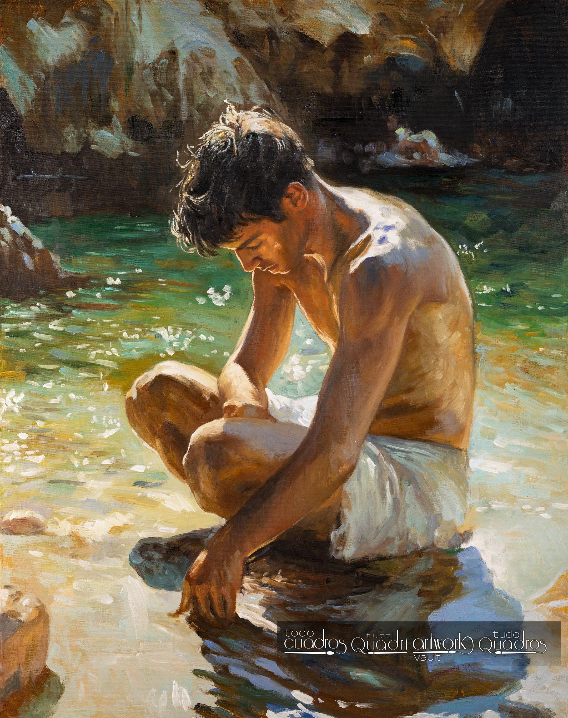 Bajo el sol de la cala, estilo Sorolla
