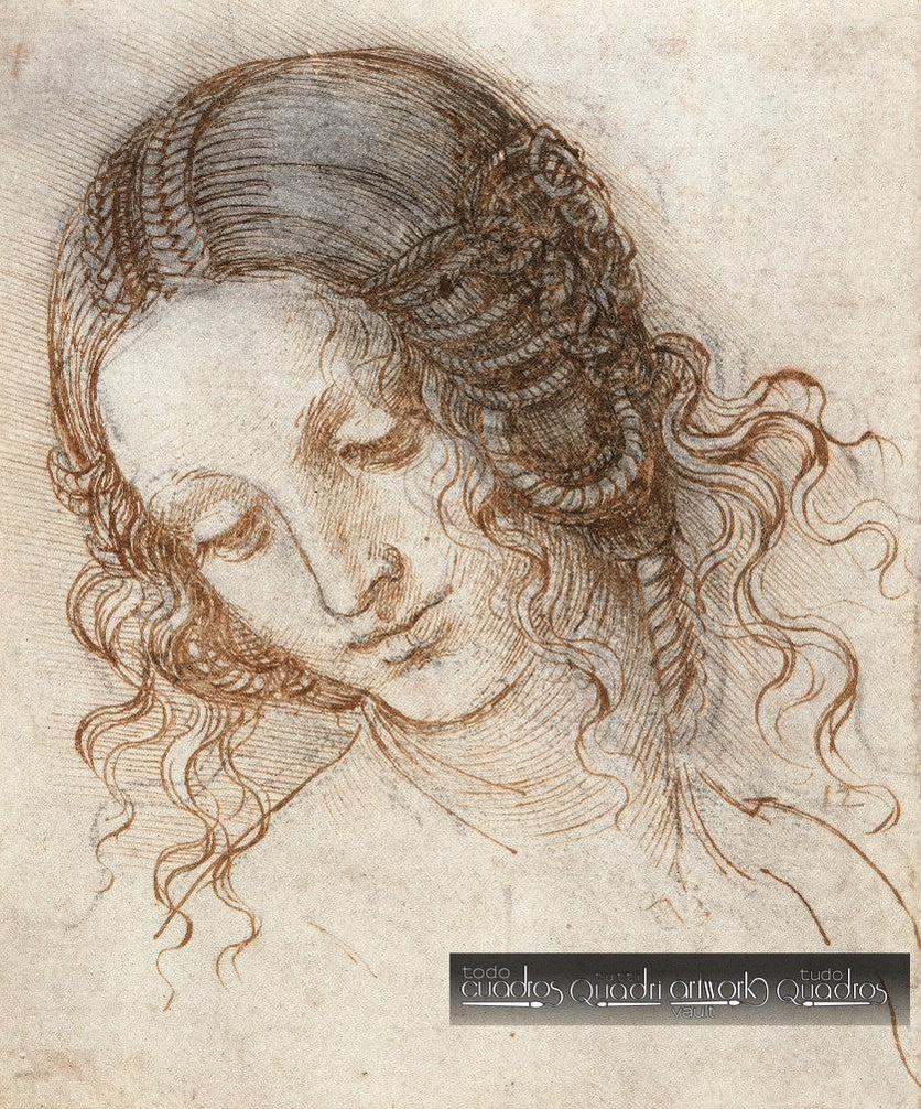 Cabeza de Leda, Leonardo da Vinci