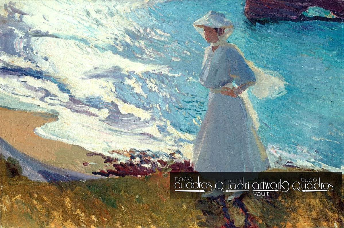 María en la playa de Biarritz, Sorolla