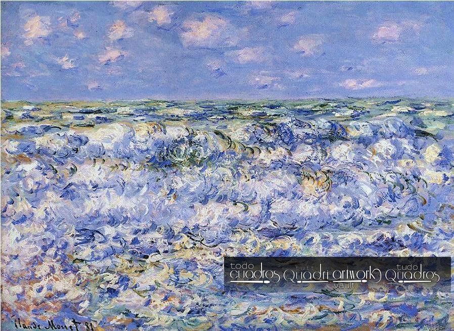 Olas rompiendo, Monet