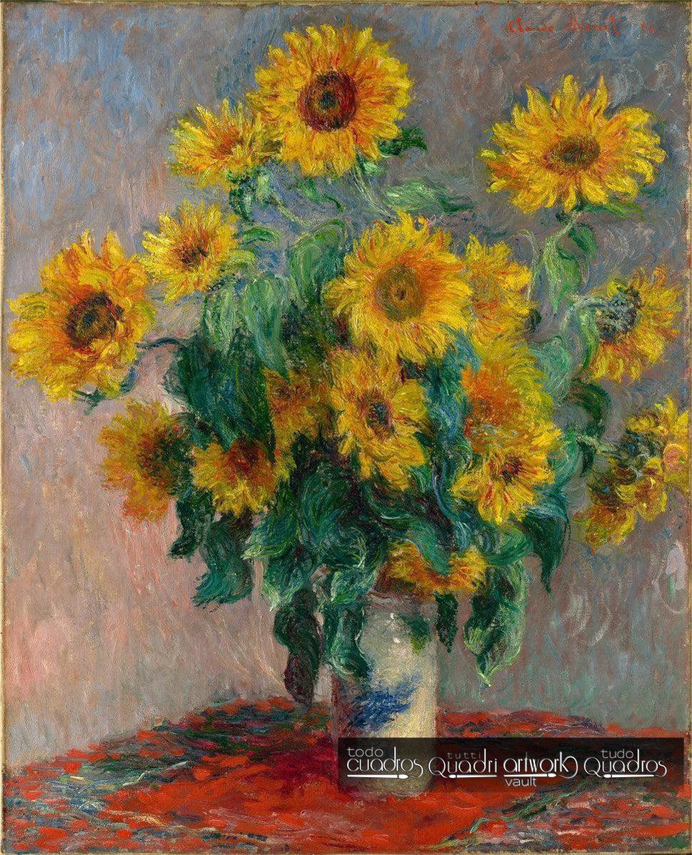 Ramo de girasoles, Monet
