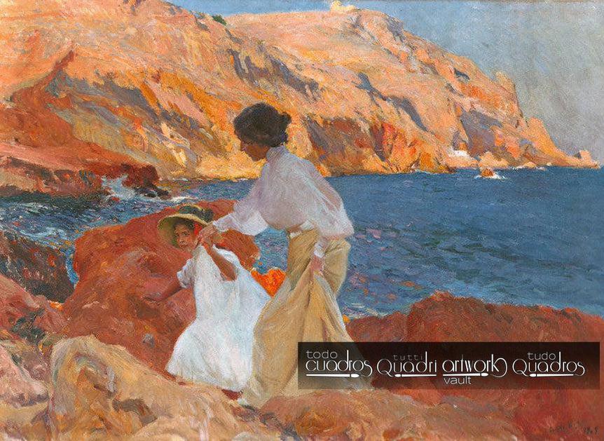 Clotilde y Elena en las rocas, Sorolla