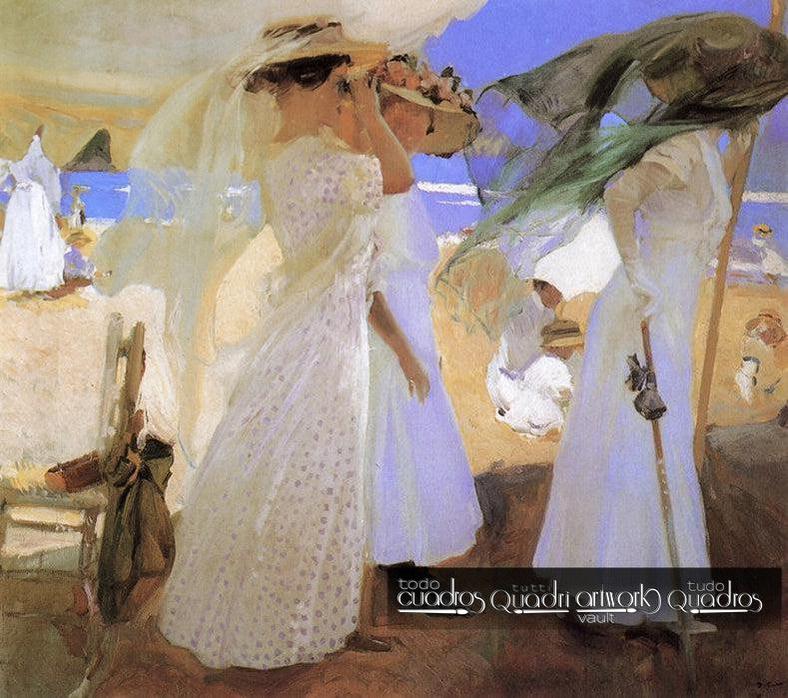 Bajo el toldo Zarautz, Sorolla